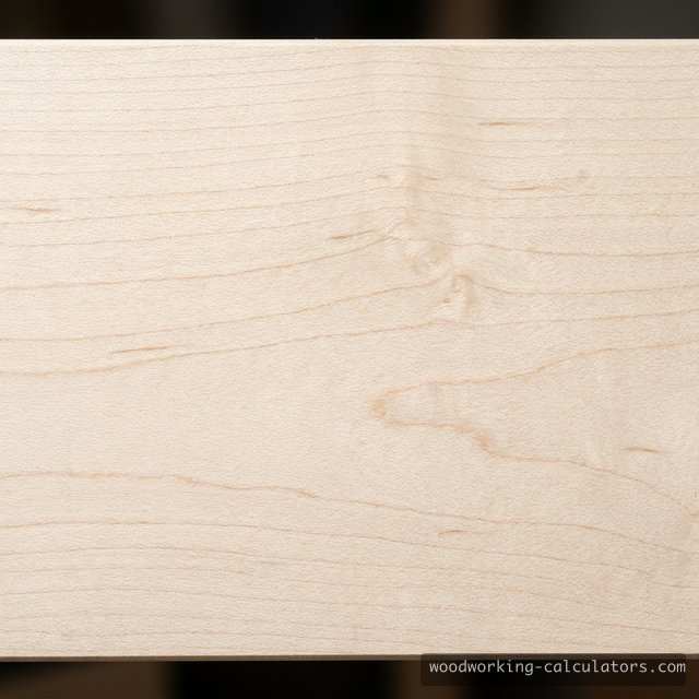 Hard Maple grain pattern with fine closed grain